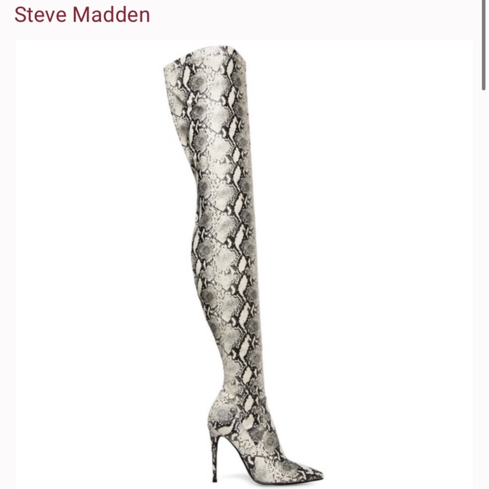 Natural Snakeskin thigh boot!🔥🔥🔥